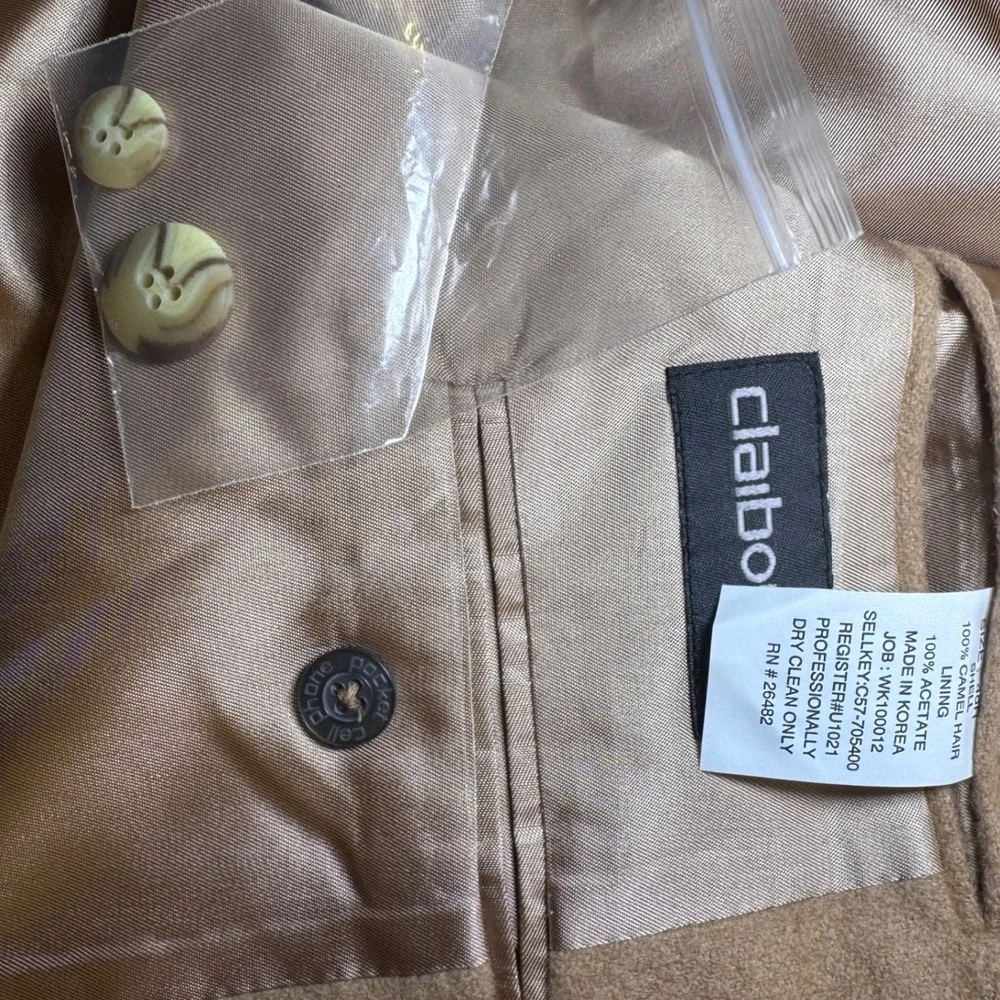 Claiborne Mens 48R Blazer 100% Camel Hair Tan 2-Button Sport Coat Korea
